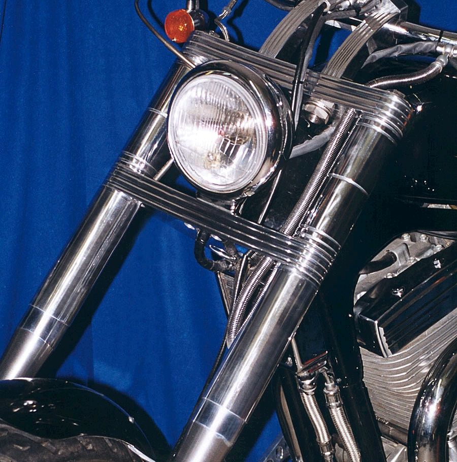 Ein Motorrad in der Nahansicht